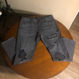 Fashion Nova Point Of View Skinny Jeans - DarkGrey Size 42
